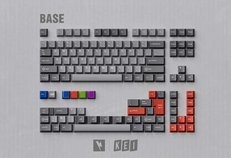 Key Kobo COL Double Shot ABS Keycap Set - Kit:Base