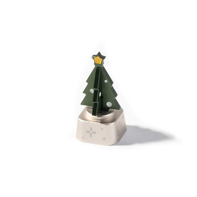 Keychron Christmas Aluminum Alloy Artisan Keycap - Artisan Shape:Christmas Tree