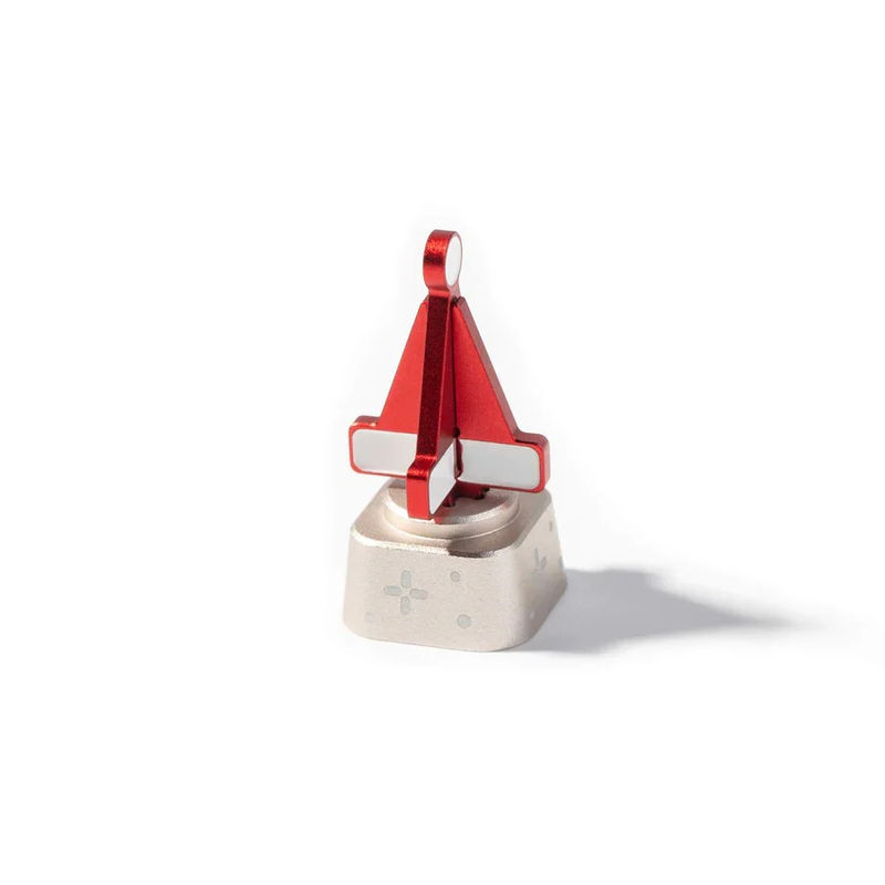Keychron Christmas Aluminum Alloy Artisan Keycap - Artisan Shape:Christmas Hat