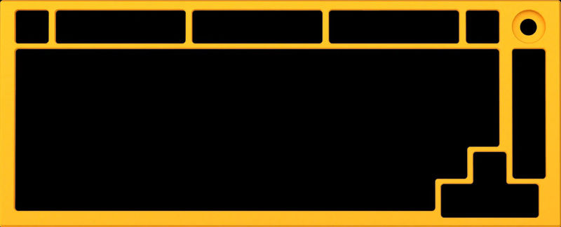 Glorious PC GMMK PRO 75% Aluminum Top Case - Color:Yellow