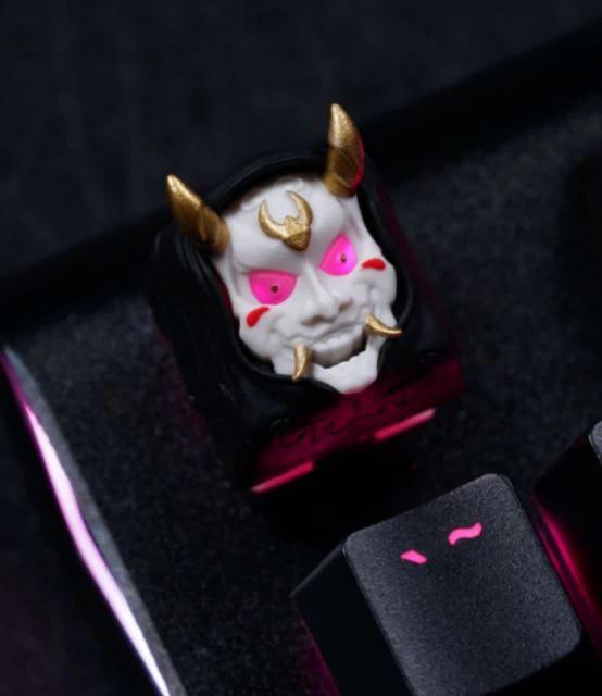 Hot Keys Project HKP Hannya Black Gold Artisan Keycap