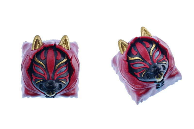 Hot Keys Project HKP Kitsune Red Gold Artisan Keycap