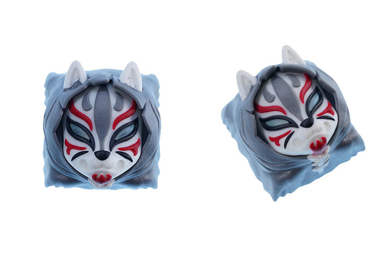 Hot Keys Project HKP Kitsune Grey White Artisan Keycap
