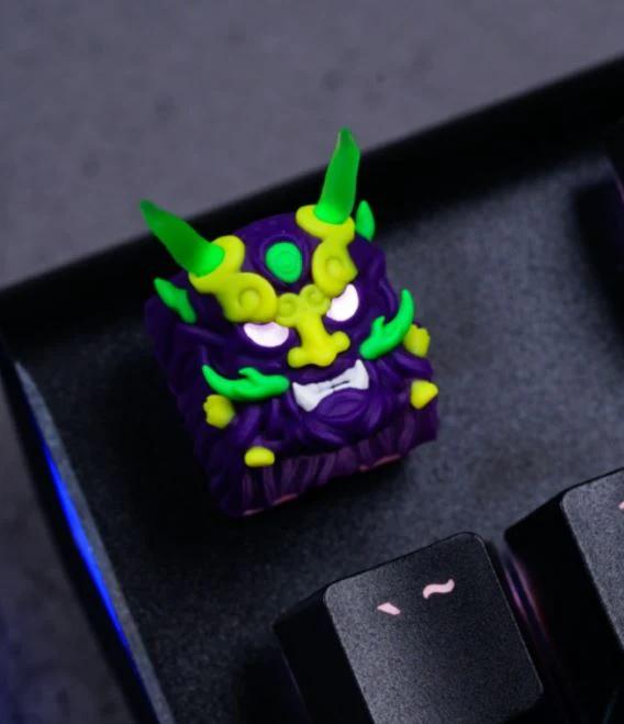 Hot Keys Project HKP Dragon King Purple Green Artisan Keycap