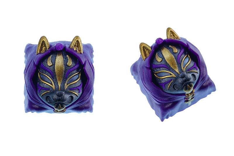 Hot Keys Project HKP Kitsune Purple Gold Artisan Keycap