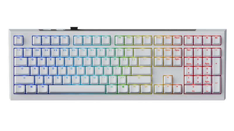 Ducky One X Full Size Inductive Keyboard - Color:White
