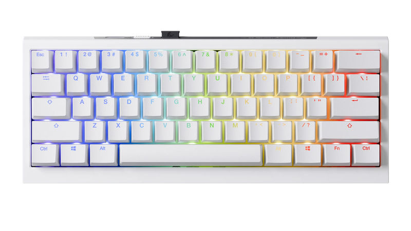 Ducky One X Mini 60% Inductive Keyboard - Color:White