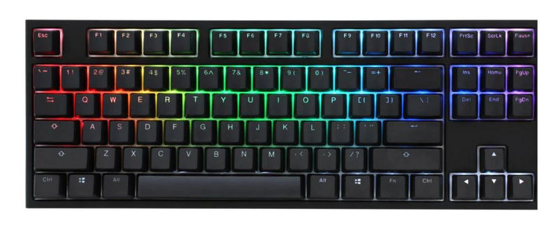 Ducky One 2 TKL RGB LED Double Shot PBT Mechanical Keyboard - Switch:Cherry MX Black