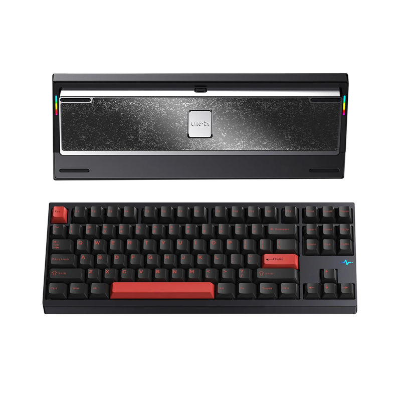 WOBKEY Crush 80 Reboot Pro Aluminum Hotswap Wireless RGB Keyboard - Color:Black