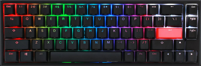 Ducky One 2 SF RGB LED 65% Double Shot PBT Mechanical Keyboard - Switch:Cherry MX Black