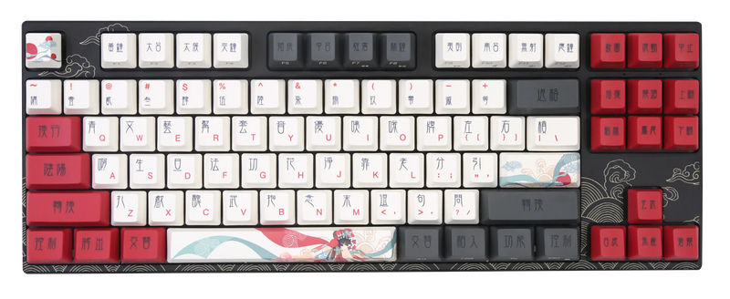 Varmilo VPE87 Beijing Opera TKL Hotswap Wireless White LED PBT Keyboard - Switch:Cherry MX Brown