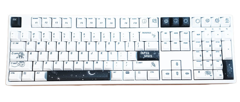 KBParadise Outer Space 140 Key Cherry Profile Dye Sub PBT Keycap Set