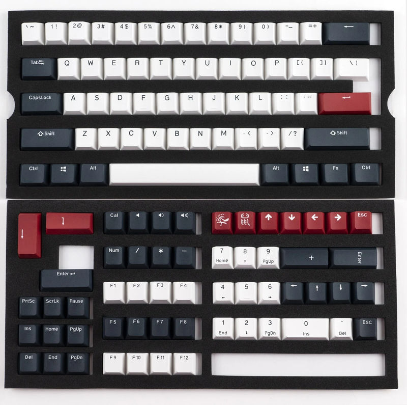 Ducky Tuxedo 108 Key Cherry Profile PBT Double Shot Keycap Set