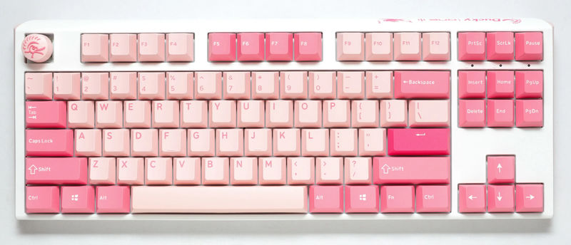 Ducky One 3 TKL Gossamer Pink Hotswap Double Shot PBT QUACK Mechanical Keyboard - Switch:Cherry MX Black Clear Top Nixie