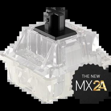 Cherry MX2A Black 60g Linear Switch - Mount Type:PCB - LED Support:RGB LED