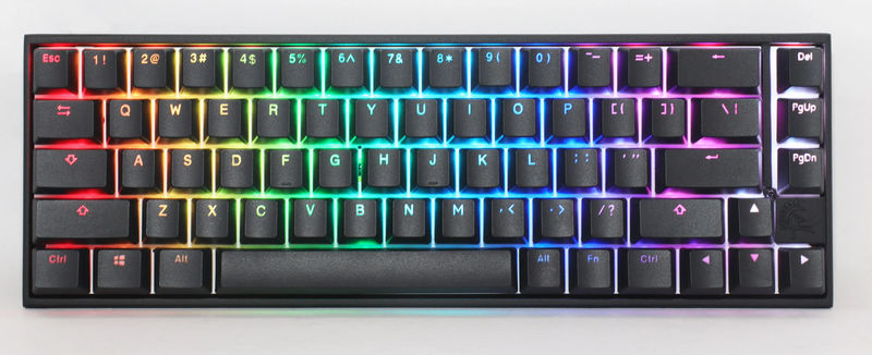 Ducky Mecha SF Pro Black Aluminum 65% Hotswap RGB Double Shot PBT Mechanical Keyboard - Switch:Cherry MX Black