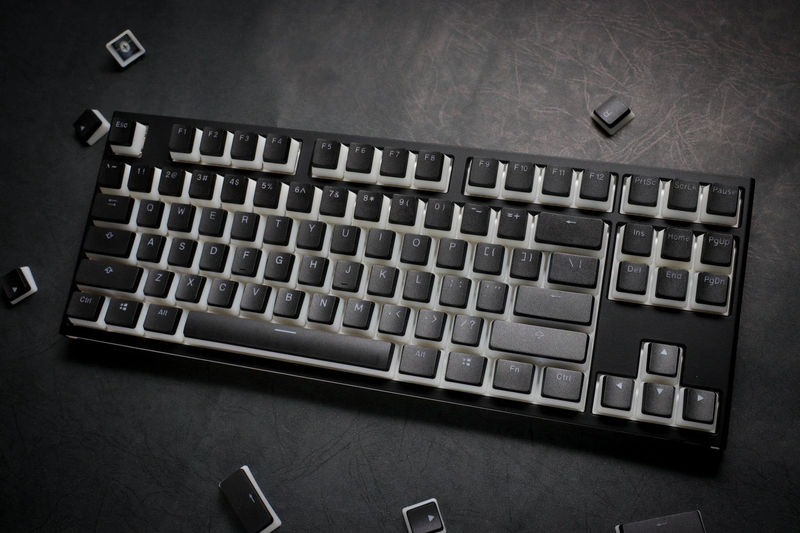 Ducky One 2 RGB TKL Pudding Edition RGB LED Double Shot PBT Mechanical Keyboard - Switch:Cherry MX Silent Red