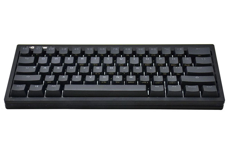 Vortex POK3R Black LE Black Border RGB LED 60% Double Shot PBT Mechanical Keyboard - Switch:Cherry MX Black