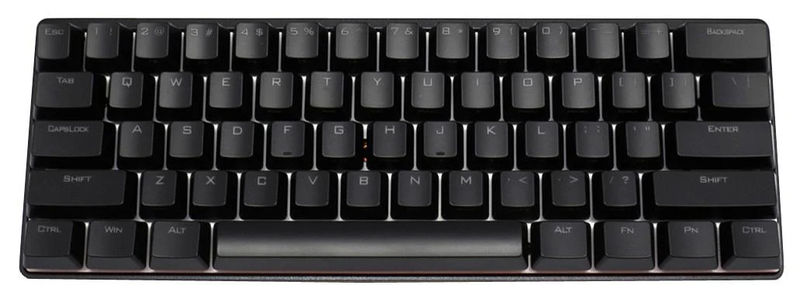 Vortex POK3R Black Case White LED 60% Double Shot PBT Mechanical Keyboard - Switch:Cherry MX Brown