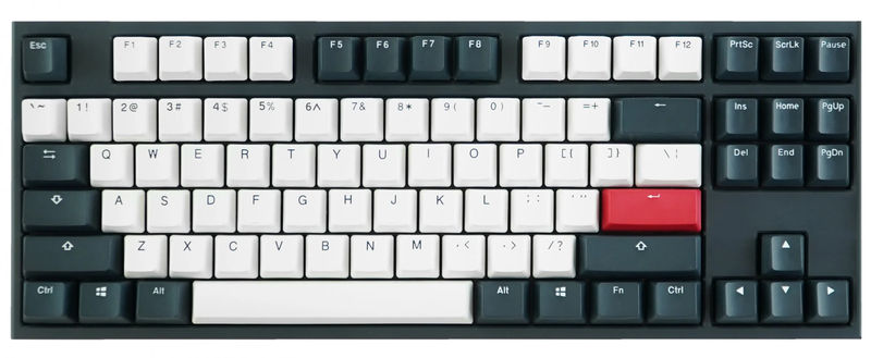 Ducky One 2 Tuxedo TKL Double Shot PBT Mechanical Keyboard - Switch:Cherry MX Black