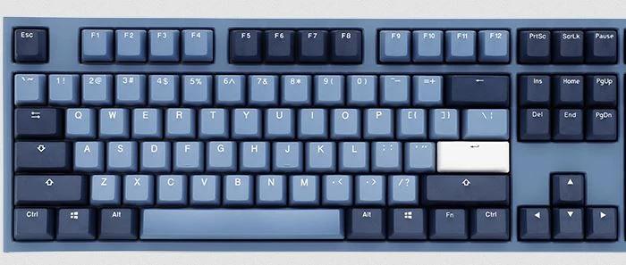 Ducky One 2 Good in Blue TKL Double Shot PBT Mechanical Keyboard - Switch:Cherry MX Blue