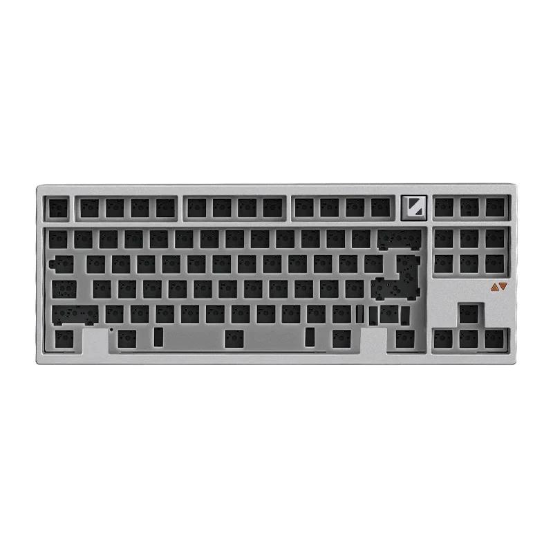 Createkeebs LuminKey80 WKL Aluminum TKL Hotswap Wireless Mechanical Keyboard - Color:Silver - Switch:None