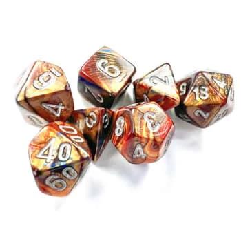 Chessex Lustrous Mini Gold / Silver 7-Die Set