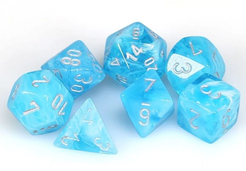 Chessex Luminary Mini Sky / Silver 7-Die Set