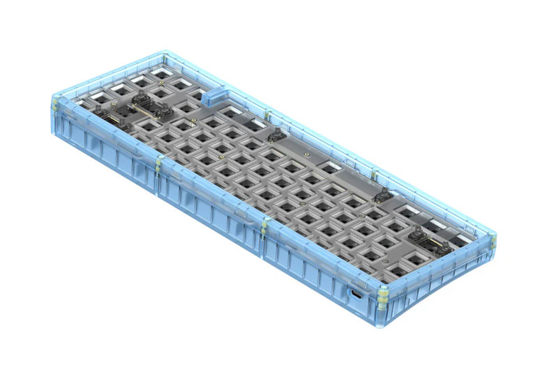 KBDFans KBD67 Lite R3 Mechanical Keyboard DIY Kit - Color:Transparent Light Blue