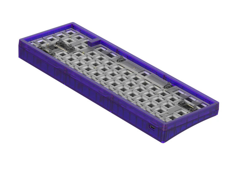 KBDFans KBD67 Lite R3 Mechanical Keyboard DIY Kit - Color:Transparent Purple
