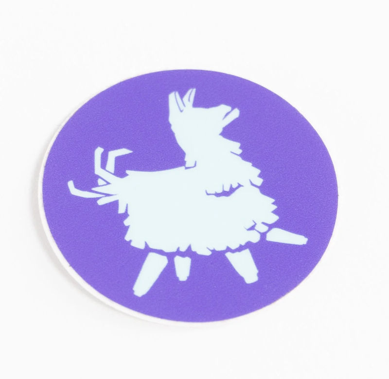 MK Limited Edition Round Frozen Llama Sticker
