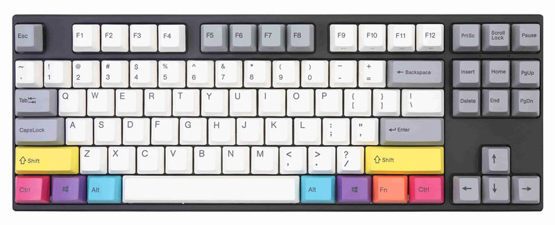 Varmilo VPH87 CMYK TKL Hotswap White LED Mechanical Keyboard - Switch:Cherry MX Silent Red