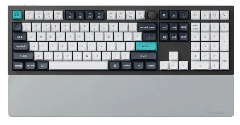 Keychron Grey Silicone Wrist Rest - Compatible Keyboards:K10 Pro / Q6 / Q6 Pro / V6