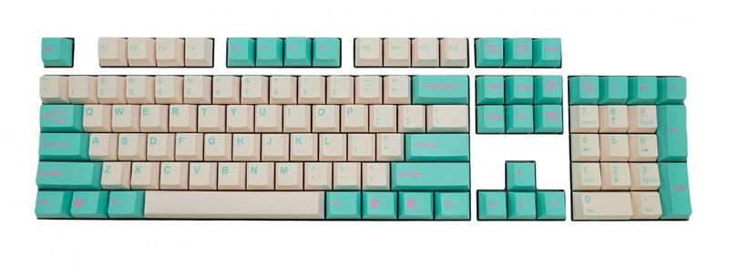 Tai-Hao Aquamarine 104 Key Cubic Profile Double Shot ABS Keycap Set