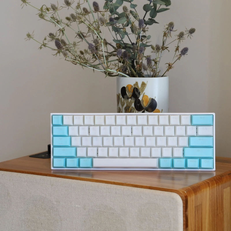 Tai-Hao Nata De Coco Blue / White 149 Key Cubic Profile Double Shot Keycap Set