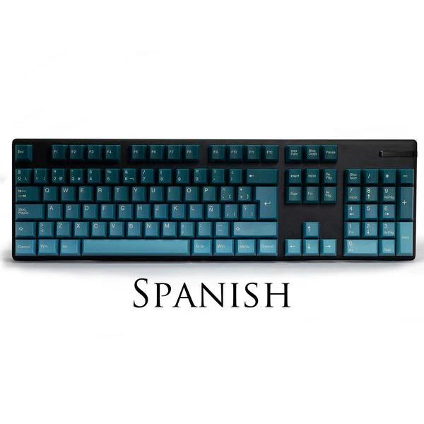 Tai-Hao Pine Green Gradient ISO Spanish 141 Key Cubic Double Shot ABS Keycap Set