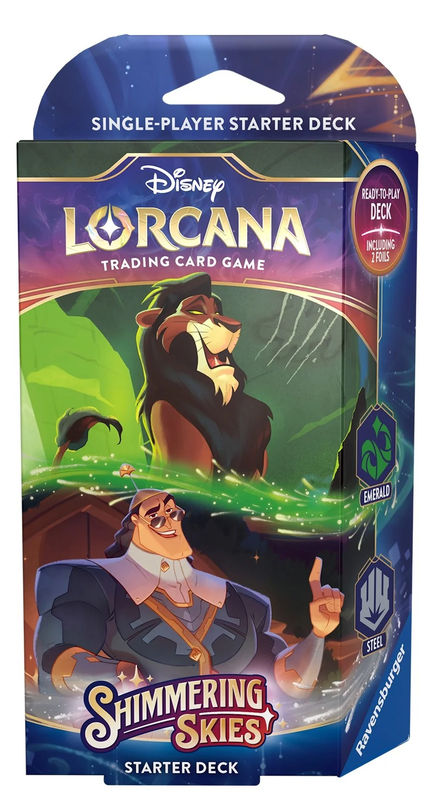 Disney Lorcana TCG Shimmering Skies Starter Deck Emerald / Steel