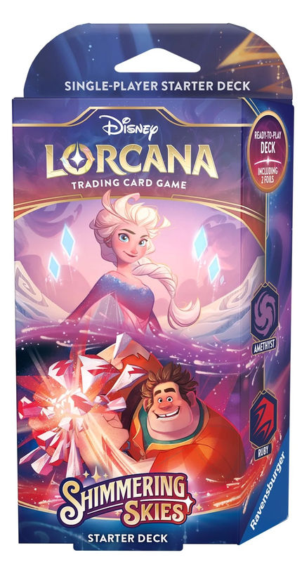 Disney Lorcana TCG Shimmering Skies Starter Deck Amethyst / Ruby