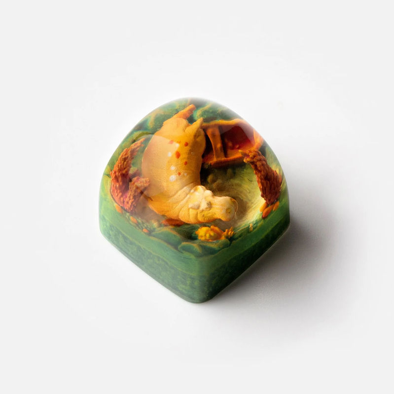 Dwarf Factory Happy Hippo Savanna DOM Resin Artisan Keycap