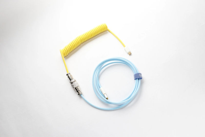 Ducky Cotton Candy Premicord Custom USB Cable w/ Coil
