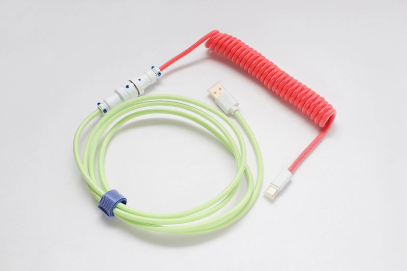 Ducky x MK Strawberry Frog Premicord Custom USB Cable w/ Coil