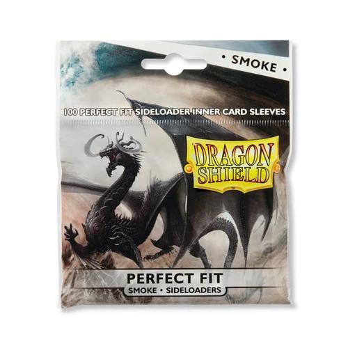 Dragon Shield Standard Perfect Fit Sideload Card Sleeves Smoke 100ct Bag