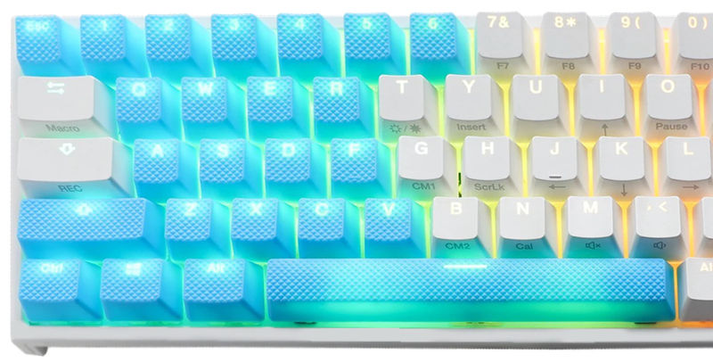 Ducky Blue Backlit 31 Key OEM Profile Double Shot ABS Rubber Keycap Set