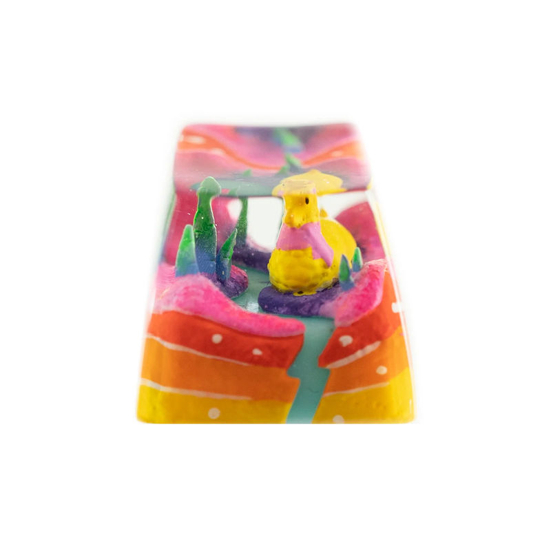 Dwarf Factory x MK Rainbow Llama Artisan Keycap SA Profile Resin Artisan Keycap