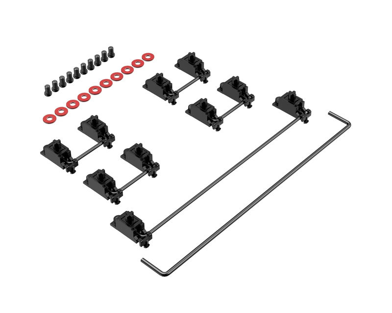 Durock V3 PCB Mount Screw-in Stabilizer TKL Kit - Housing Color:Nero - Wire Color:Black