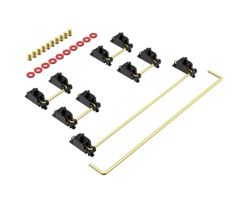 Durock V3 PCB Mount Screw-in Stabilizer TKL Kit - Housing Color:Black - Wire Color:Gold