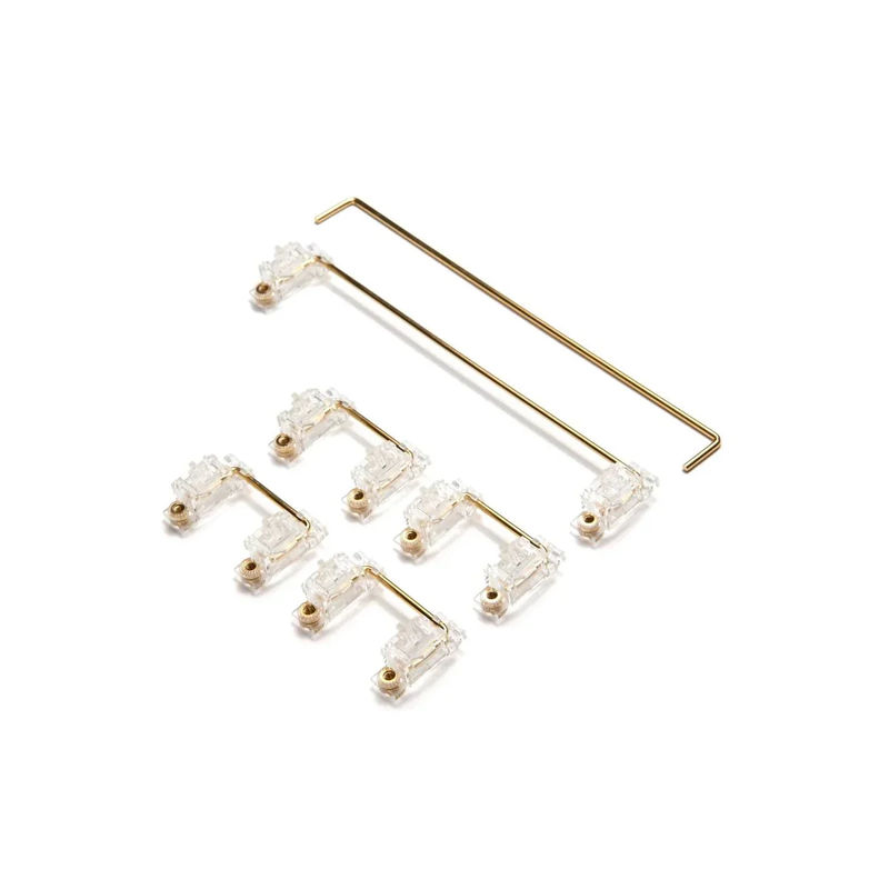 Durock V3 PCB Mount Screw-in Stabilizer TKL Kit - Housing Color:Transparent Clear - Wire Color:Gold