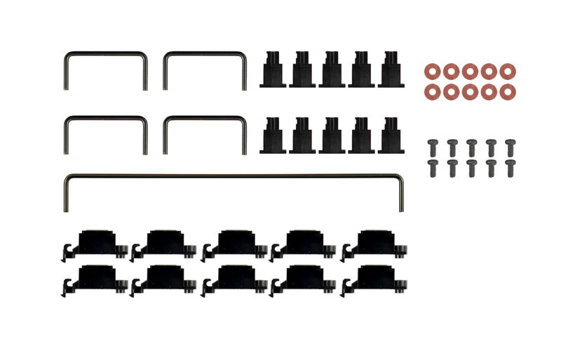 Durock Stabilizers V2 PCB Mount Screw-in TKL Kit - Housing Color:Black - Wire Color:Black
