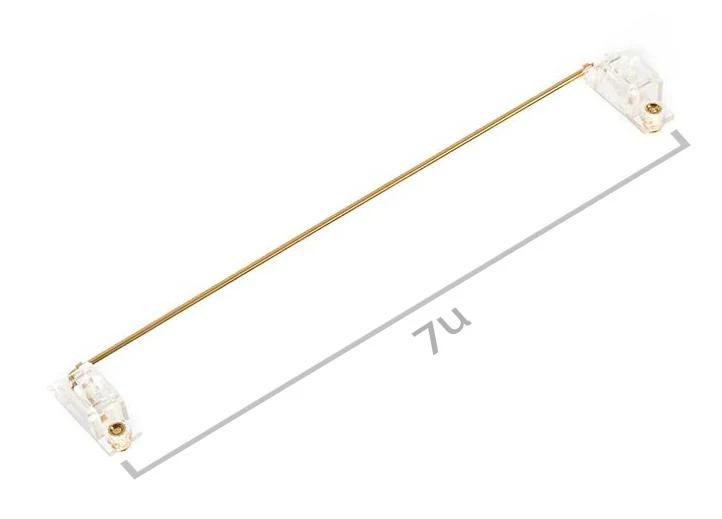 Durock Stabilizer PCB Mount Screw-in Spacebar - Spacebar Size:7u - Housing Color:Clear