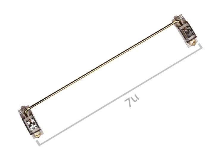 Durock Stabilizer PCB Mount Screw-in Spacebar - Spacebar Size:7u - Housing Color:Smokey